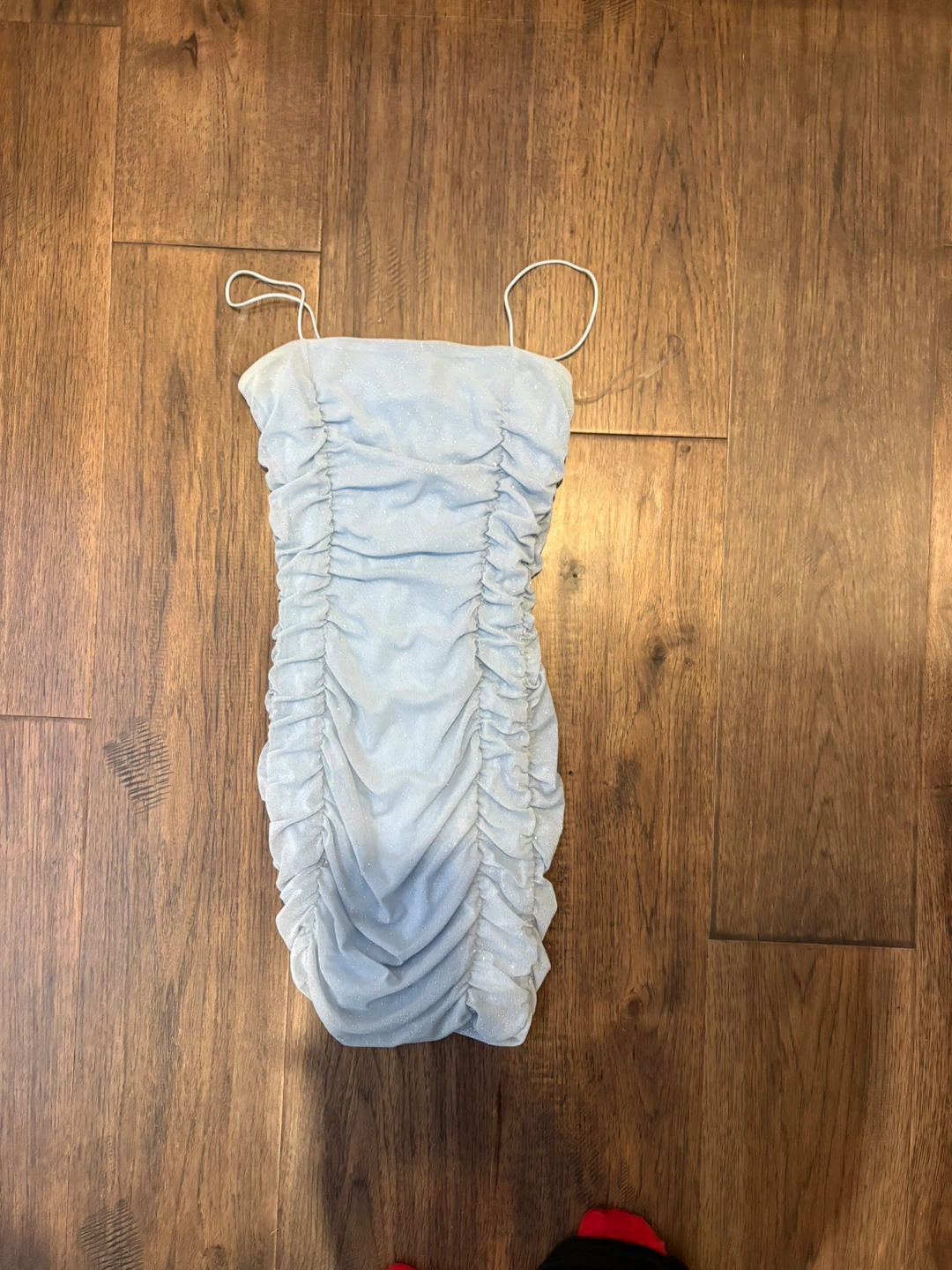 Ruched Glitter Mini Dresses