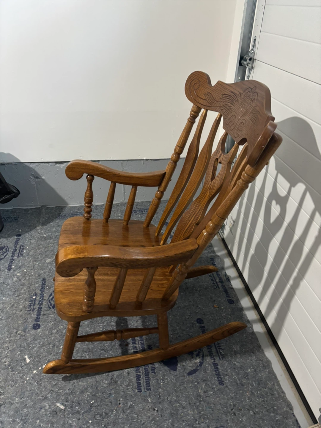 Solid Oak Spindle Rocking Chair