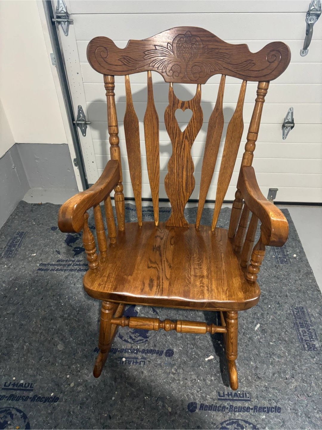 Solid Oak Spindle Rocking Chair - photo 2