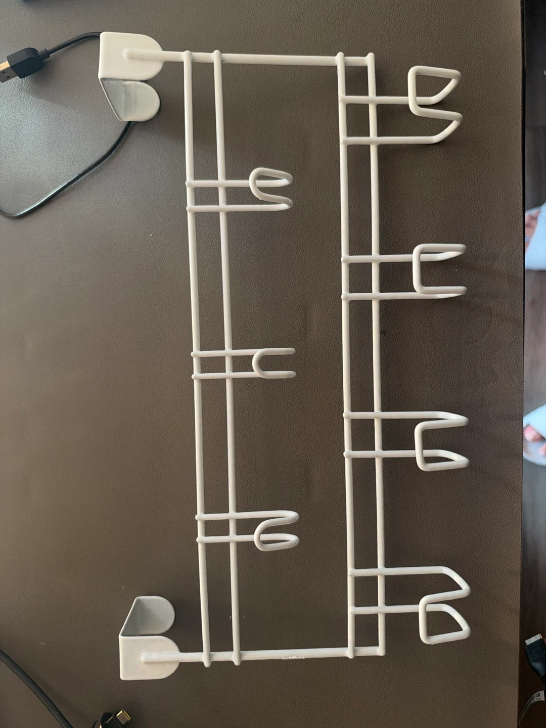 White Over-the-Door Organizing Rack