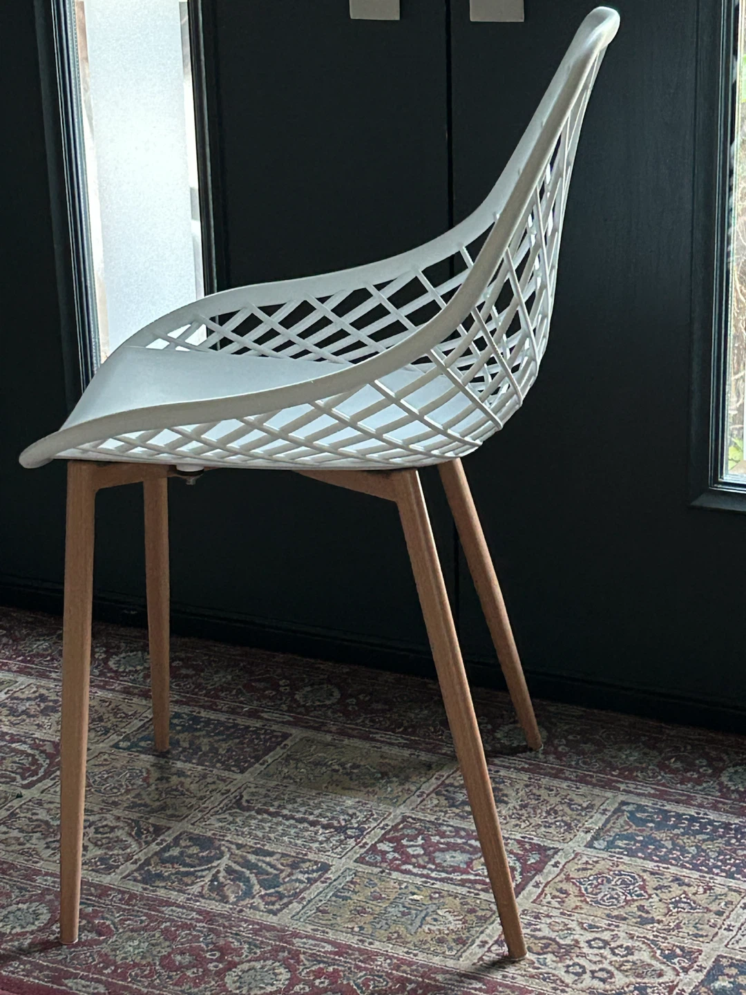 Jamesdar White Diamond Grid Dining Chair - photo 2
