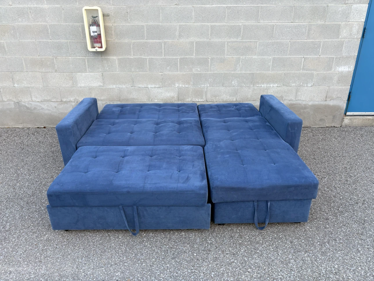 Royal Blue Sectional Sofa Bed with Storage - Delivery Available - photo 3