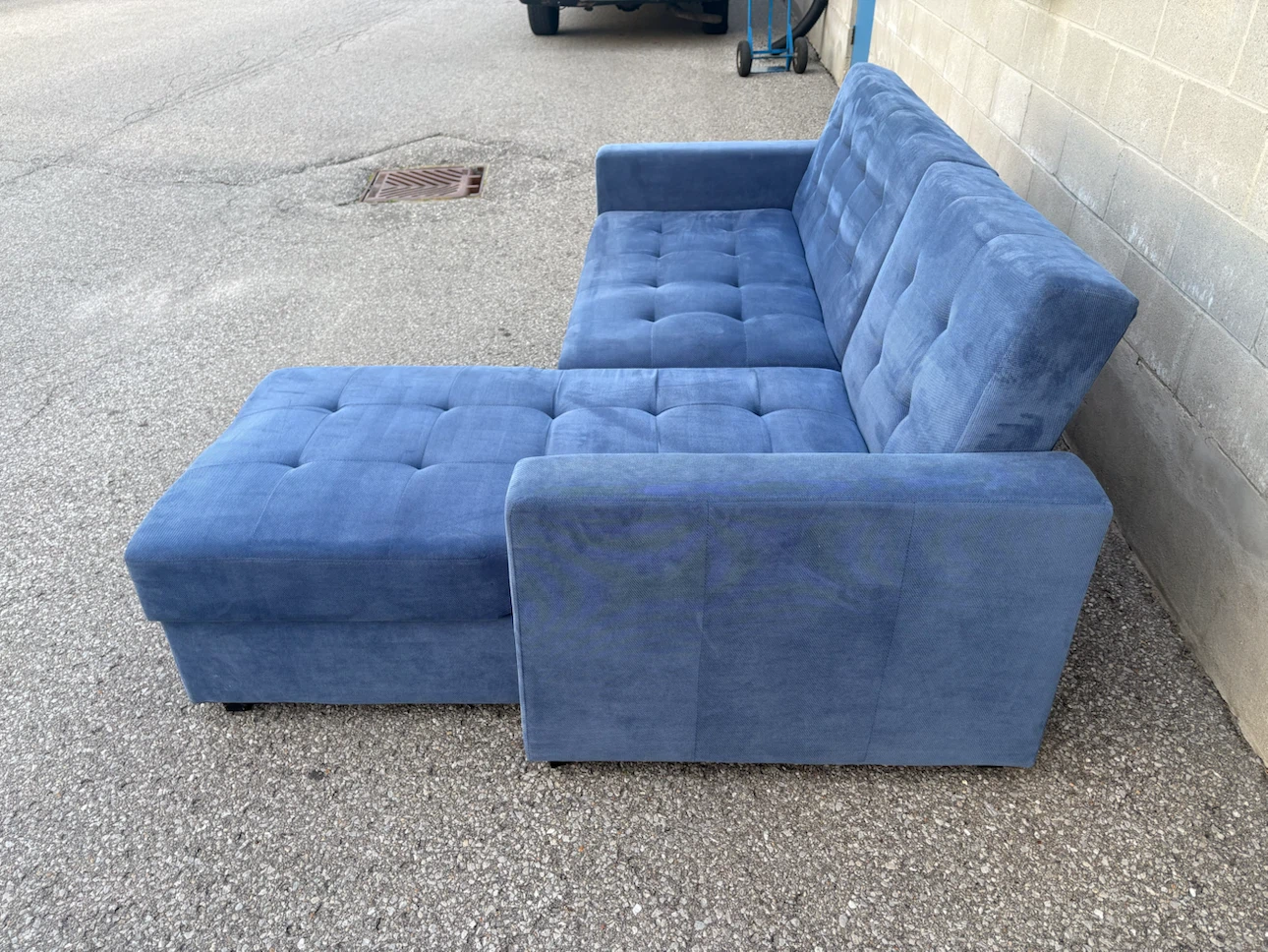 Royal Blue Sectional Sofa Bed with Storage - Delivery Available - photo 5