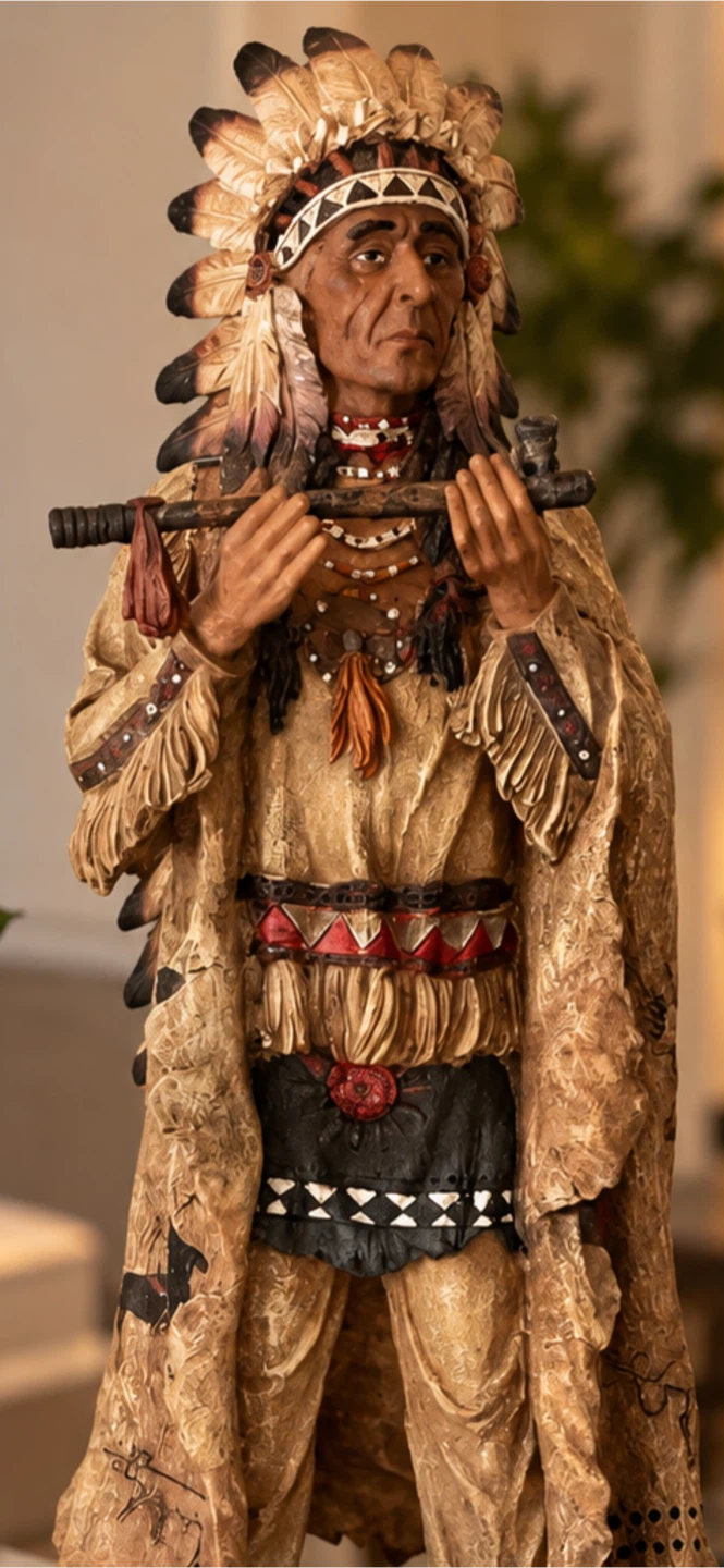 Indigenous Chief Statue - photo 3