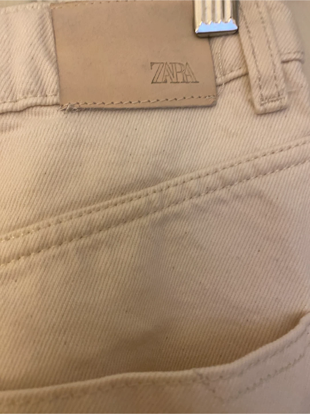 Zara Off-White Denim Jeans Size 6 - photo 3