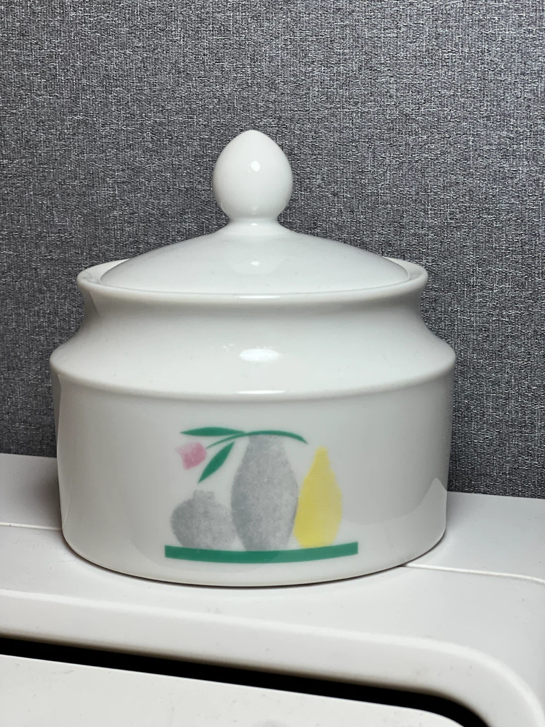 Vintage Creation ALPAC French Porcelain Covered Sugar Bowl / Jar