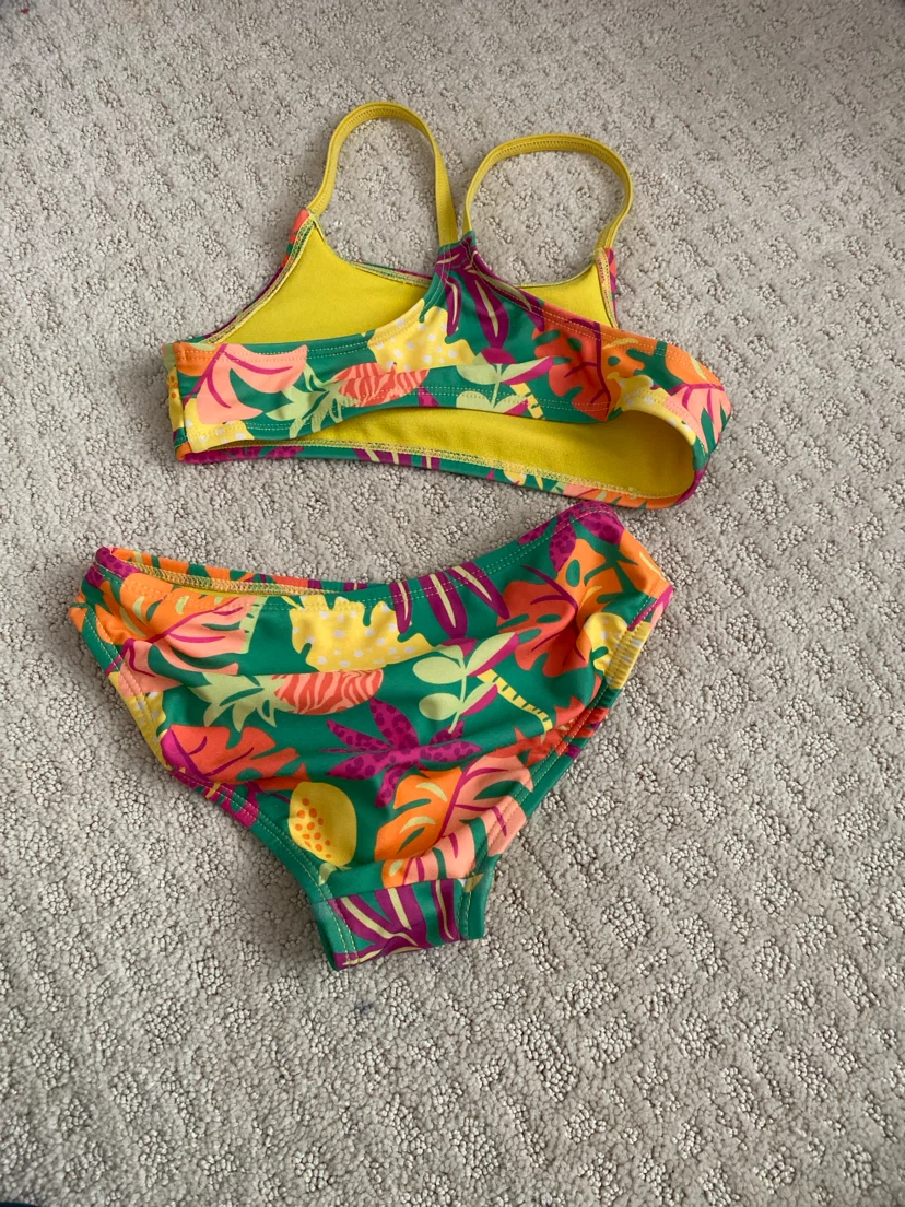 Girls Tropical Print Two-Piece Swimsuit - photo 2