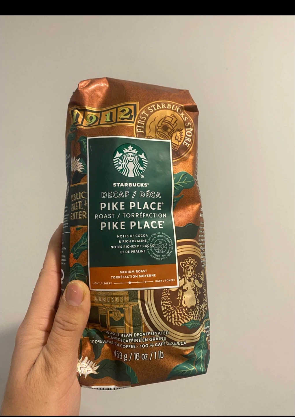 Starbucks Pike Place Decaf Whole Bean Coffee