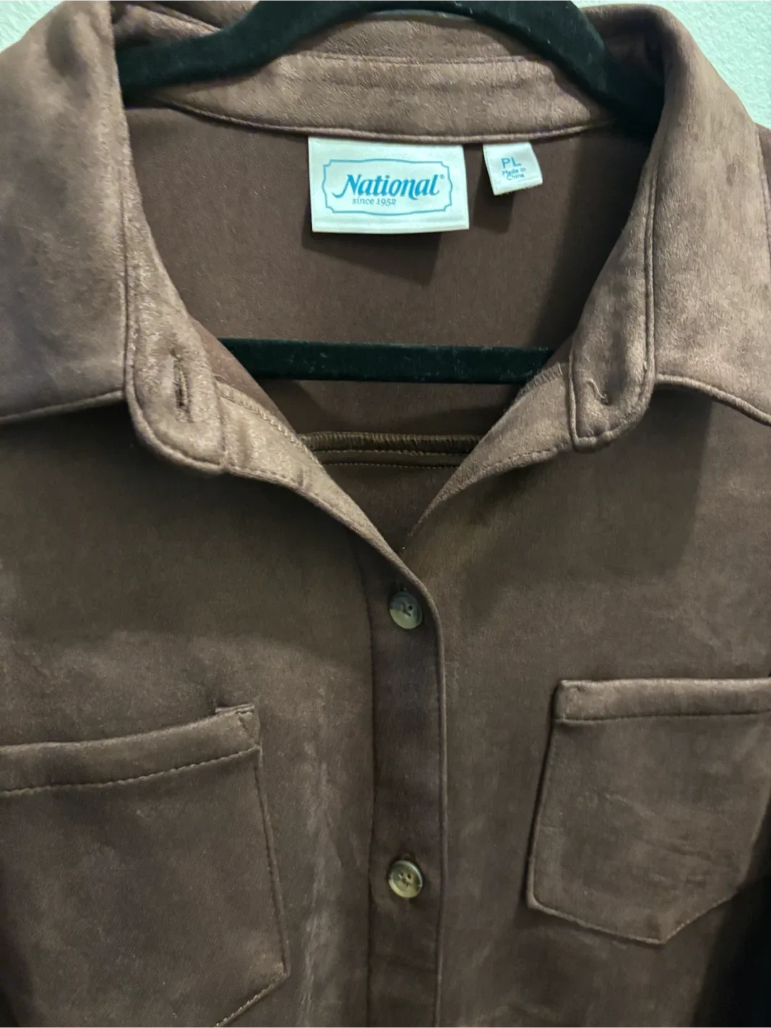 NEW-National Brown Suede-Like Dress PL - photo 2