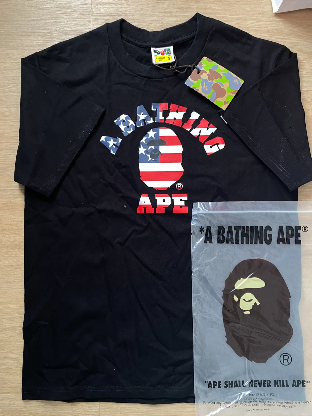 A Bathing Ape Flag Logo T-Shirt