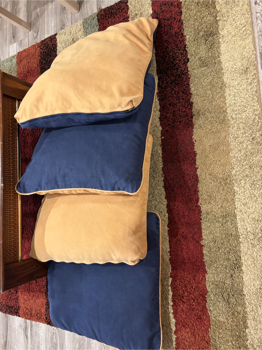 Set of 4 Reversible Throw Pillows