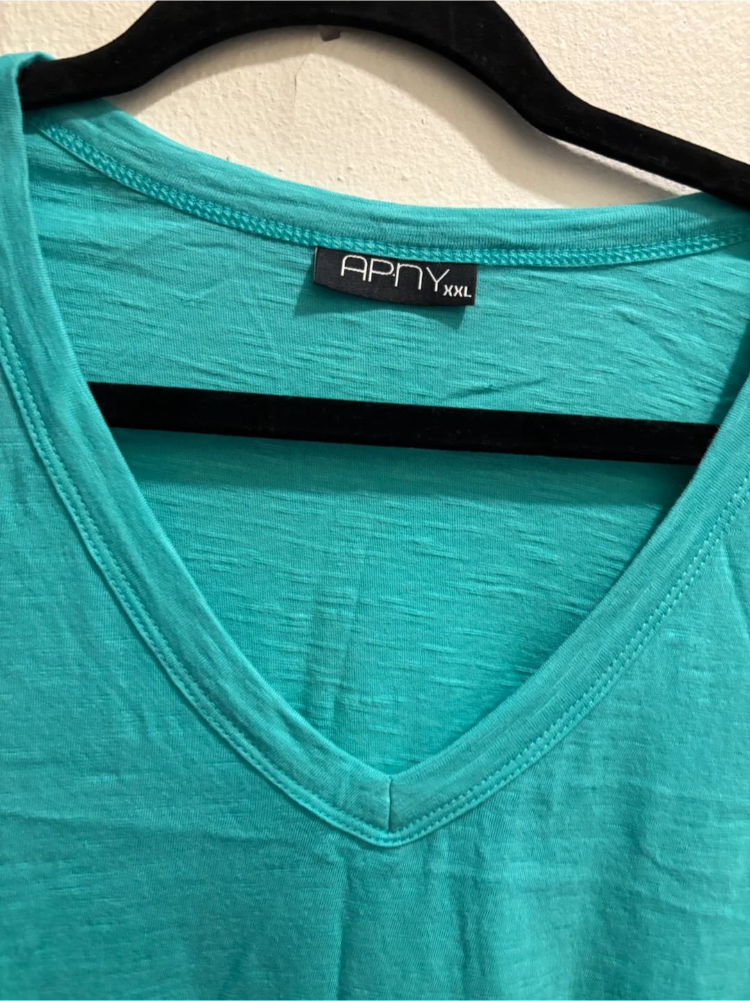 NEW-APNY Teal V-Neck T-Shirt XXL