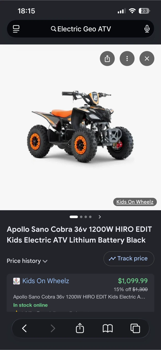 Kids GIO electric atv