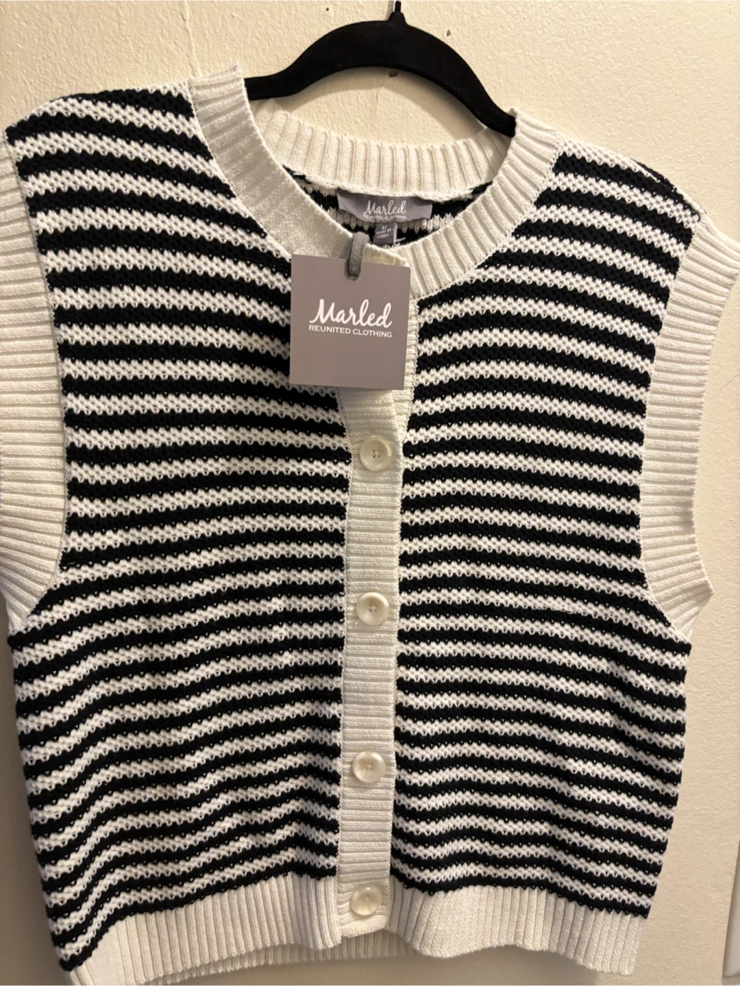 NEW-Marled Reunited Clothing Striped Vest