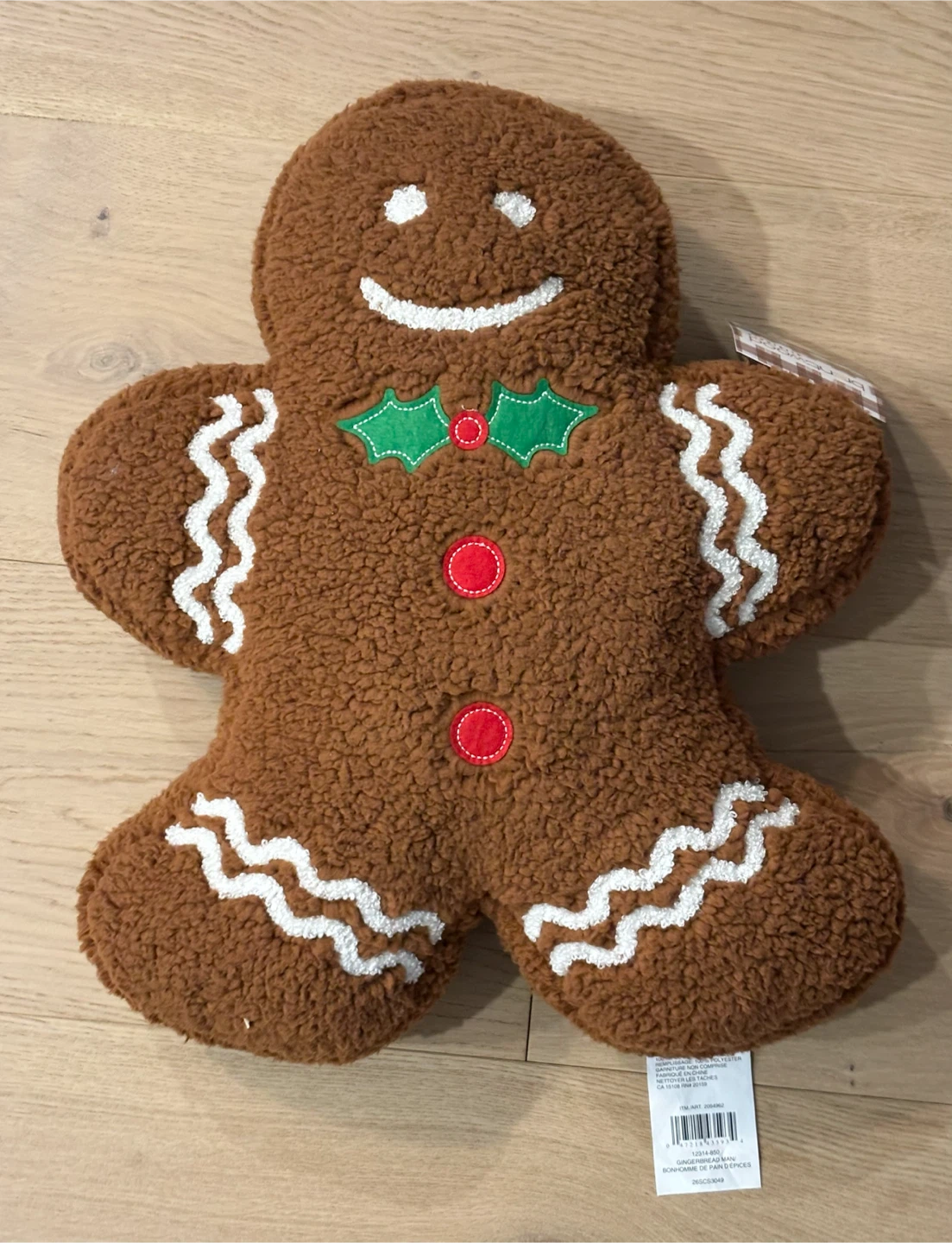 TikTok Viral Costco Gingerbread Faux Fur 18” Pillow 2026 Holiday