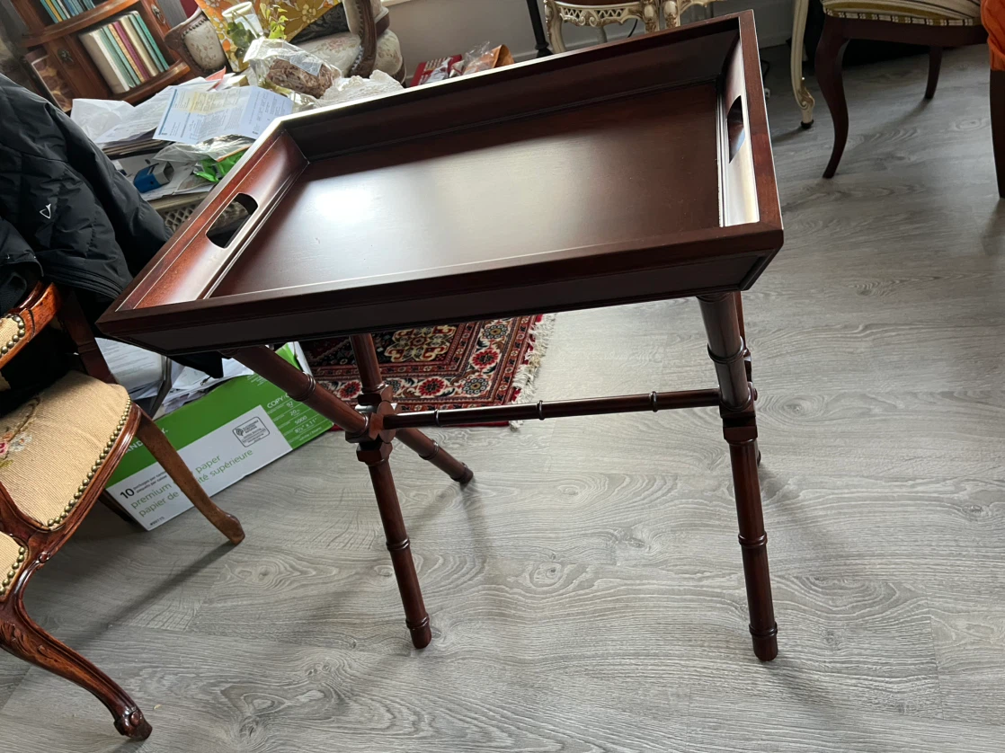 Wooden Butler Tray Table - photo 2