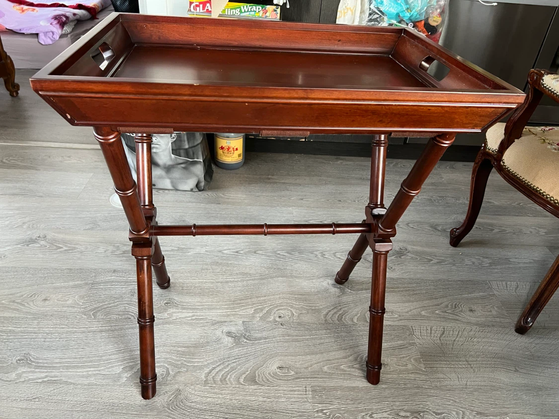 Wooden Butler Tray Table - photo 3