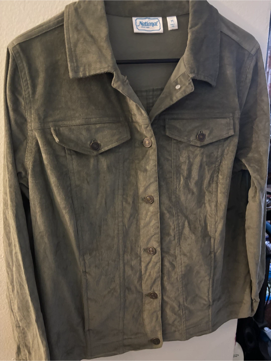 NEW-National Light Corduroy Jacket Olive Green