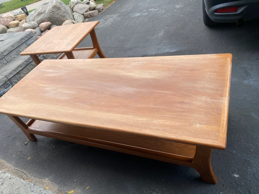 MCM solid Teak Coffee and End Table Set