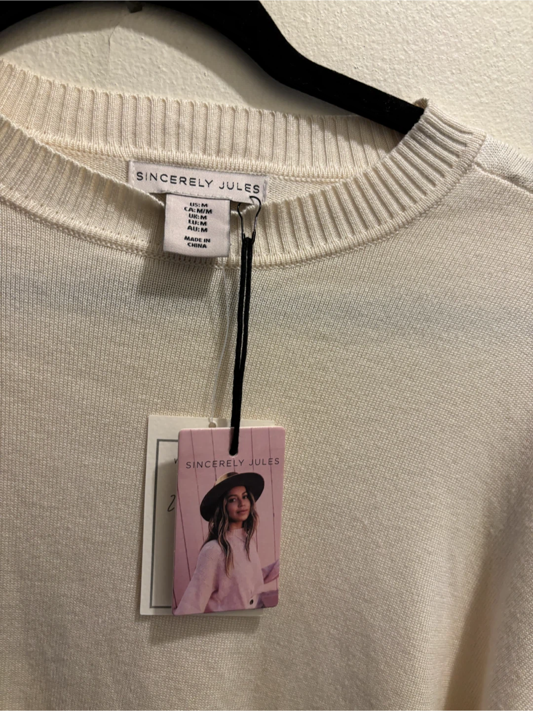 NEW-Sincerely Jules Cream Knit Sweater - photo 2
