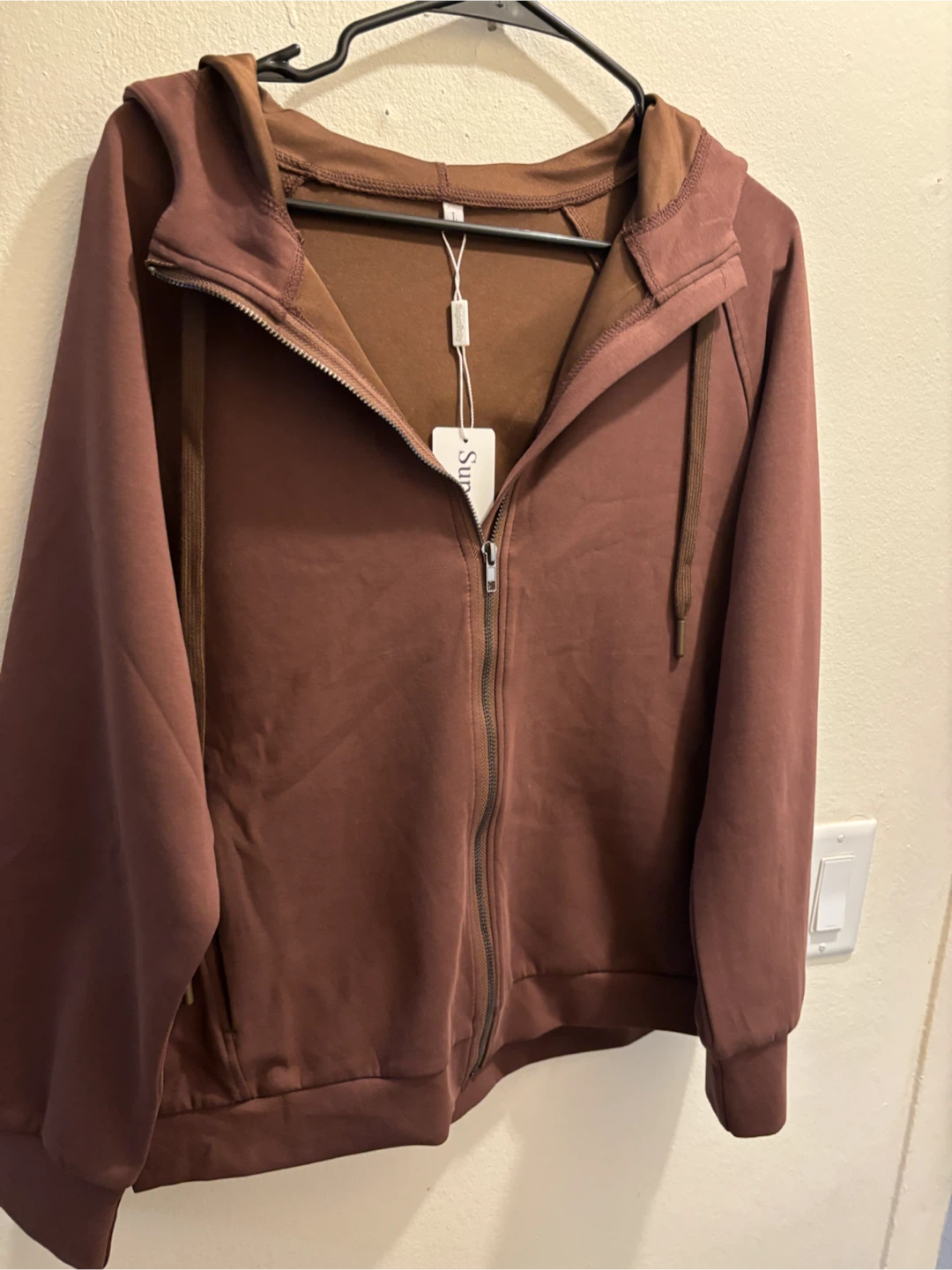 NEW-SuperPrity Brown Full-Zip Hoodie