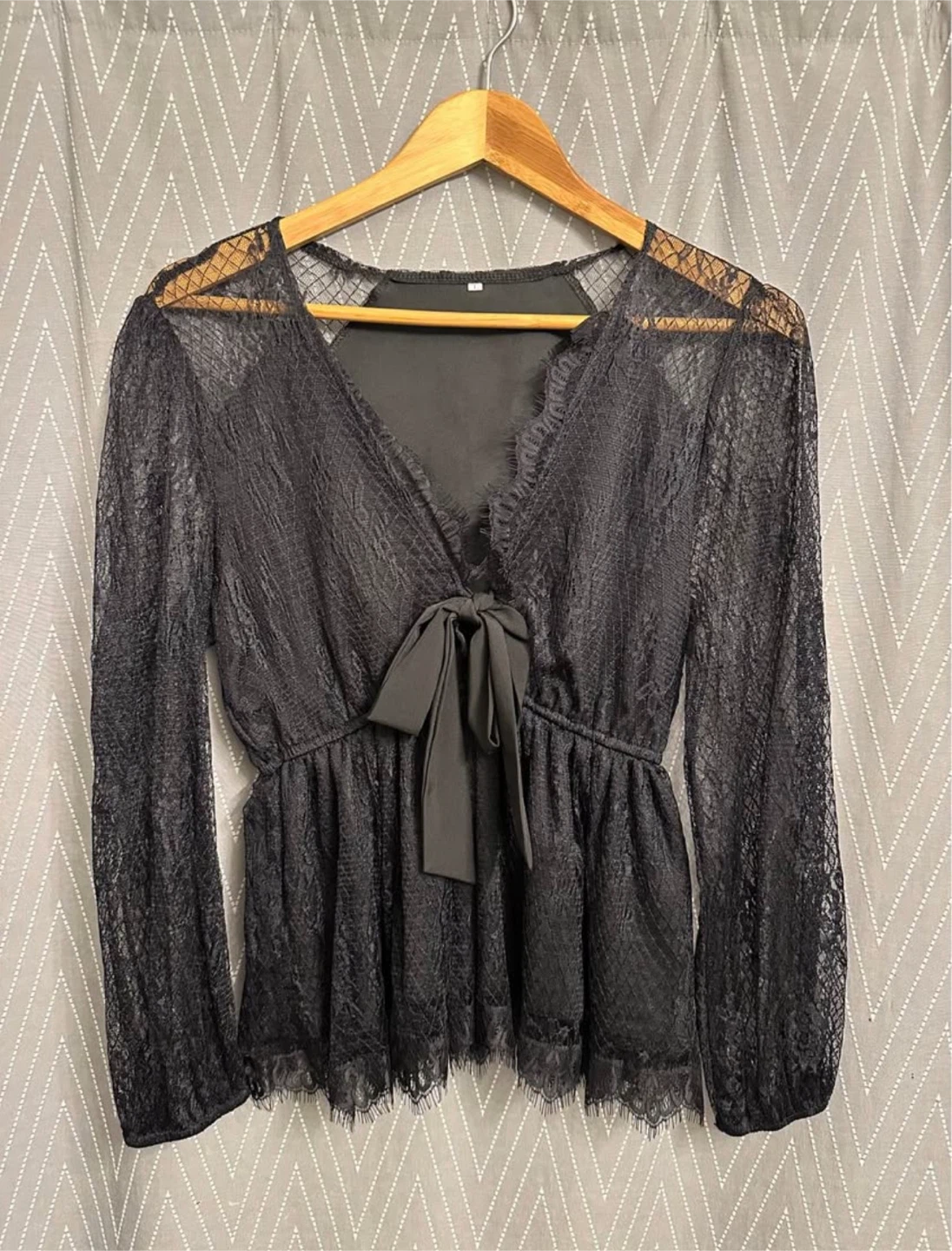 Zara Lace Long Sleeve Midi shirt - photo 2