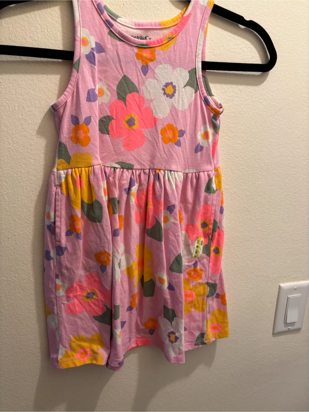 NEW-Cat & Jack Floral Toddler Dress Size 5T