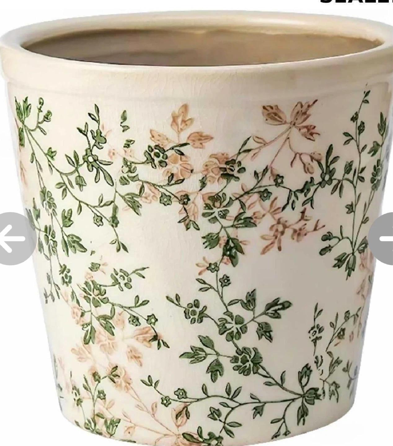 Floral Ceramic Plant Pot