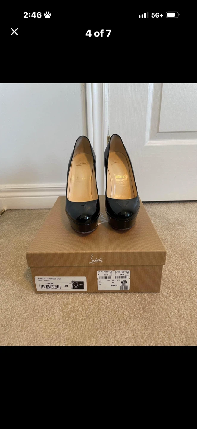 Christian Louboutin Bianca 140 Patent Calf Pumps - photo 4