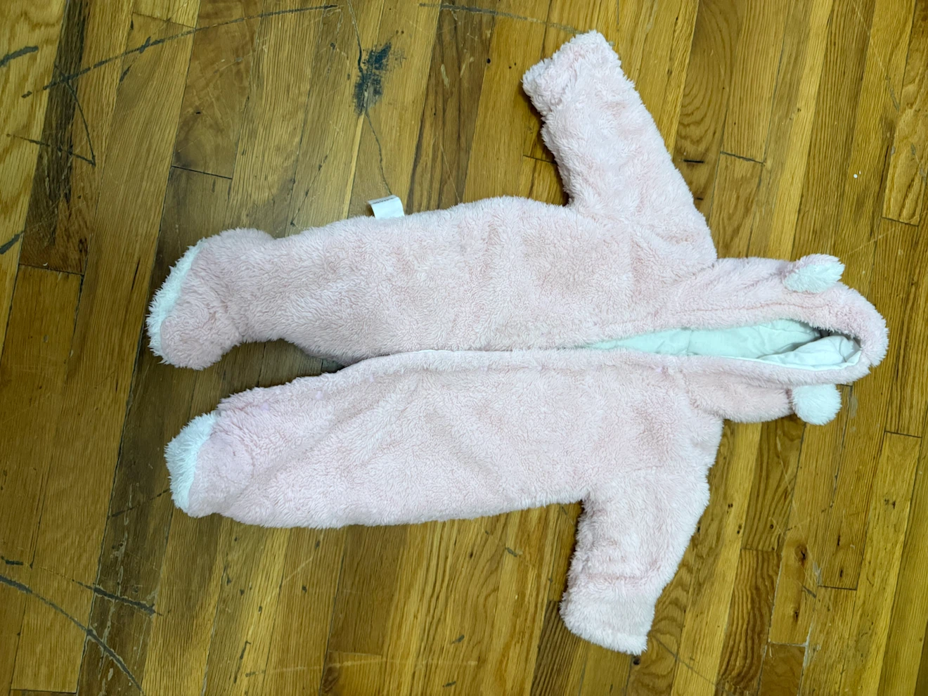 Pink Faux Fur Baby Snowsuit
