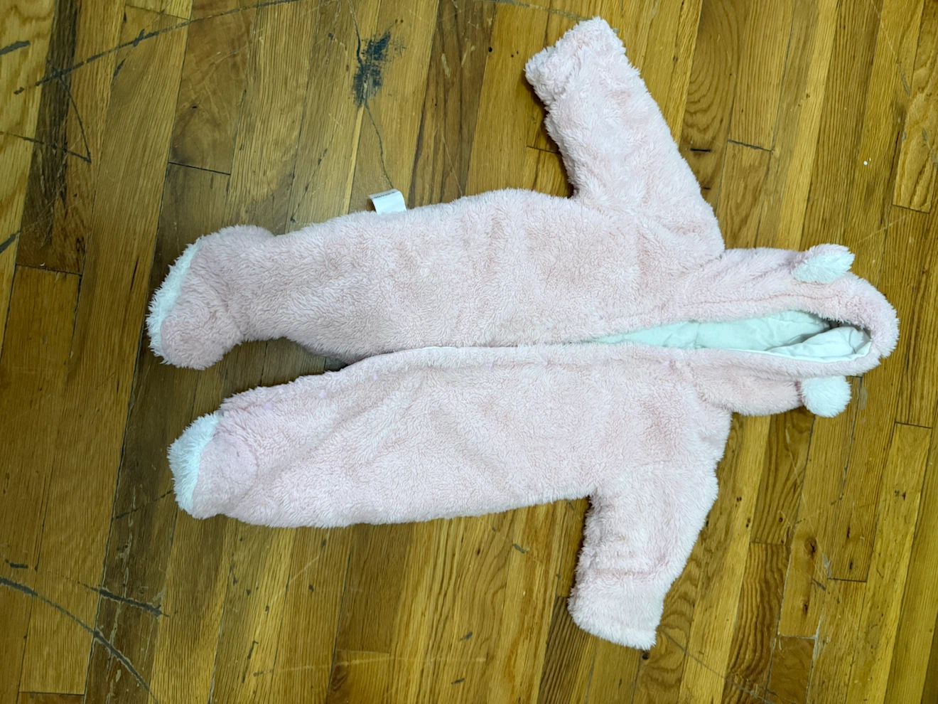 Pink Faux Fur Baby Snowsuit - photo 3
