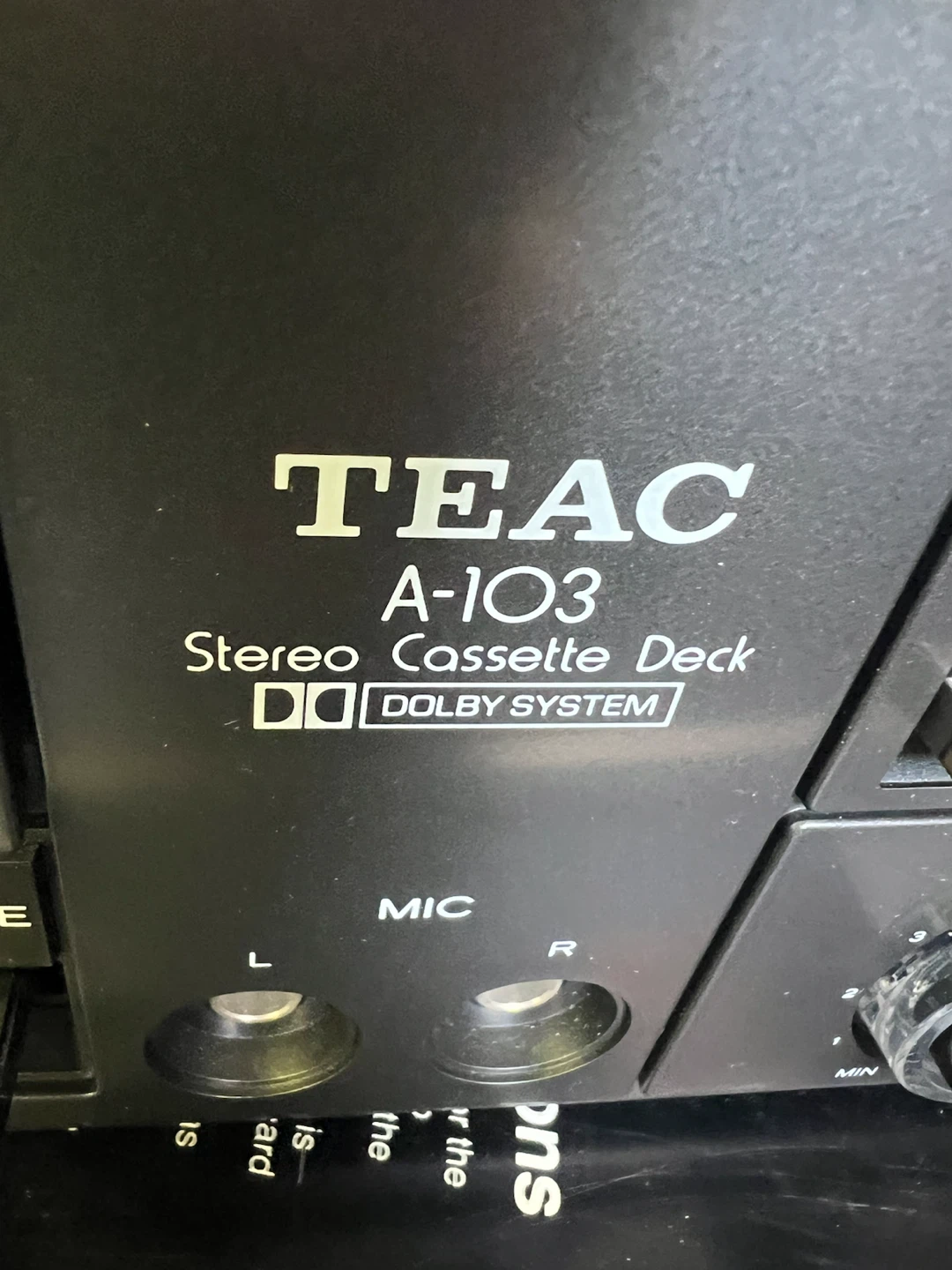 TEAC A-103 Stereo Cassette Deck