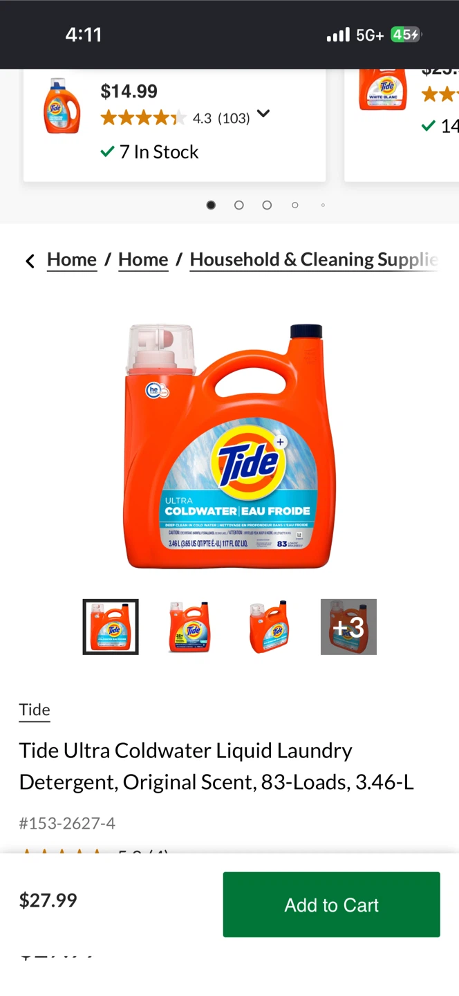 Tide Ultra Coldwater Liquid Laundry Detergent - photo 2