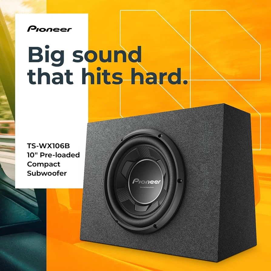 Pioneer TSWX106B 10˝ Pre-Loaded Compact Subwoofer System - New - photo 2