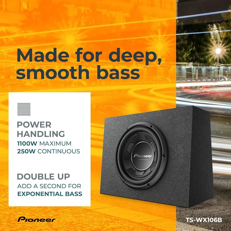 Pioneer TSWX106B 10˝ Pre-Loaded Compact Subwoofer System - New - photo 3