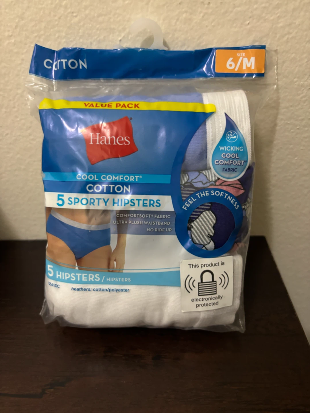 NEW-Hanes Cool Comfort Sporty Hipsters 5-Pack Size 6/M