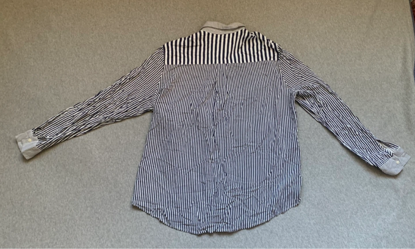 Desigual Textured Striped Button-Down Shirt ~ Ladies EURO XXL - photo 2