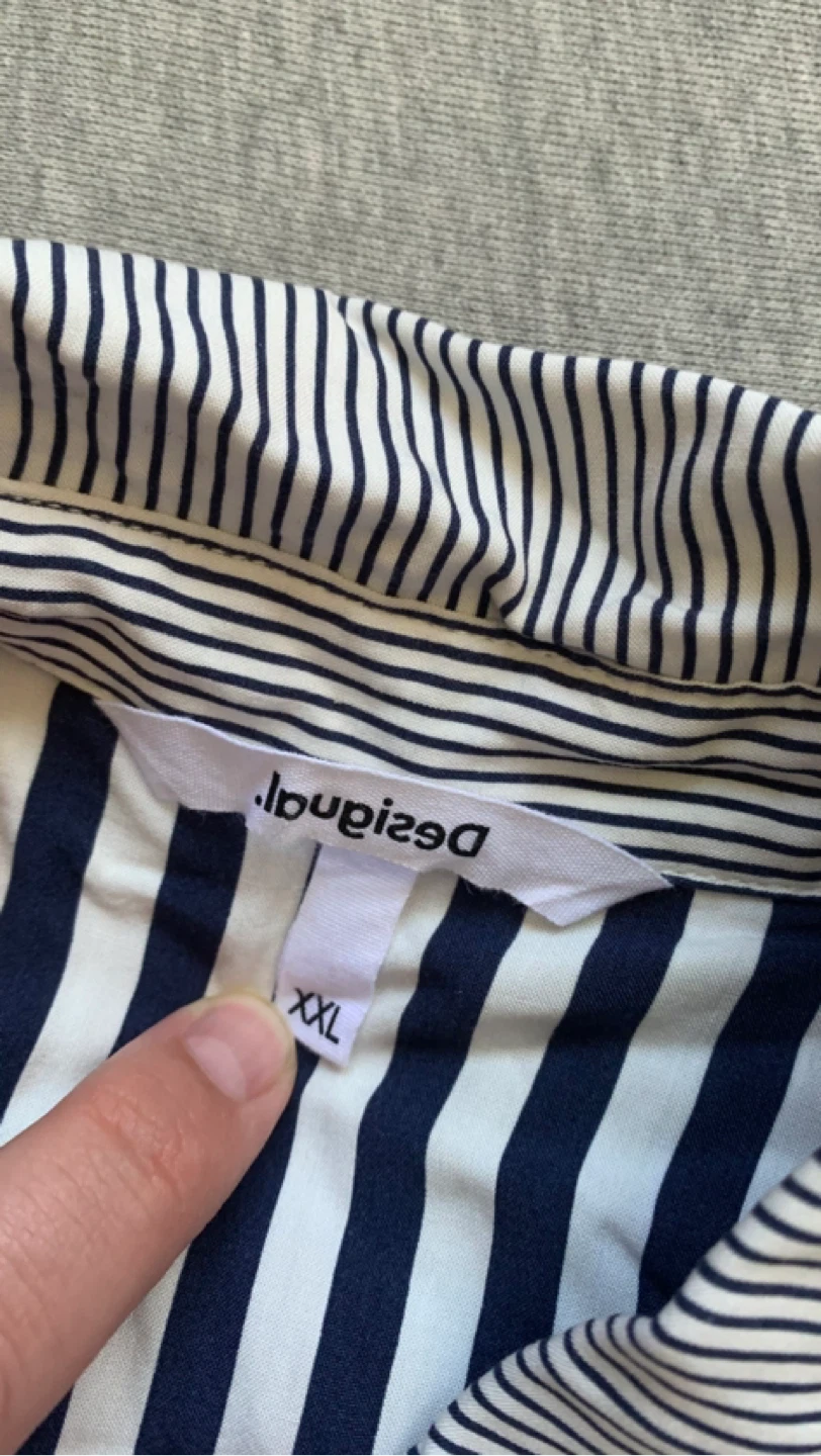 Desigual Textured Striped Button-Down Shirt ~ Ladies EURO XXL - photo 3