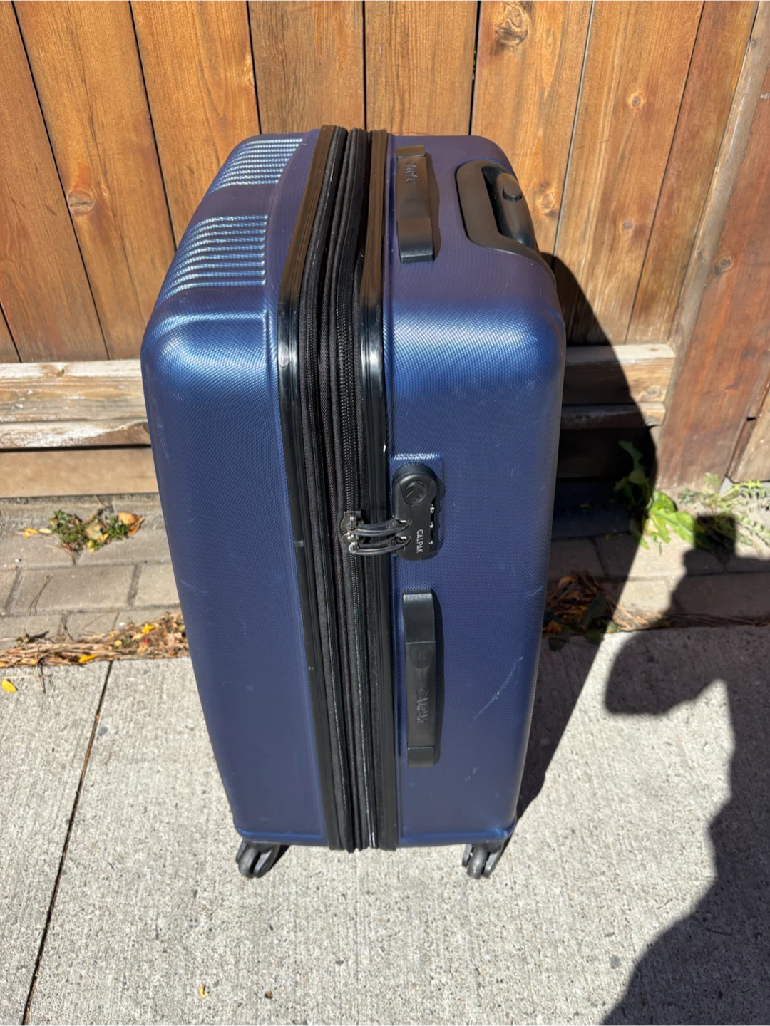 Large Check in Calpak Navy Blue Hard Shell Carry-On Suitcase - photo 2