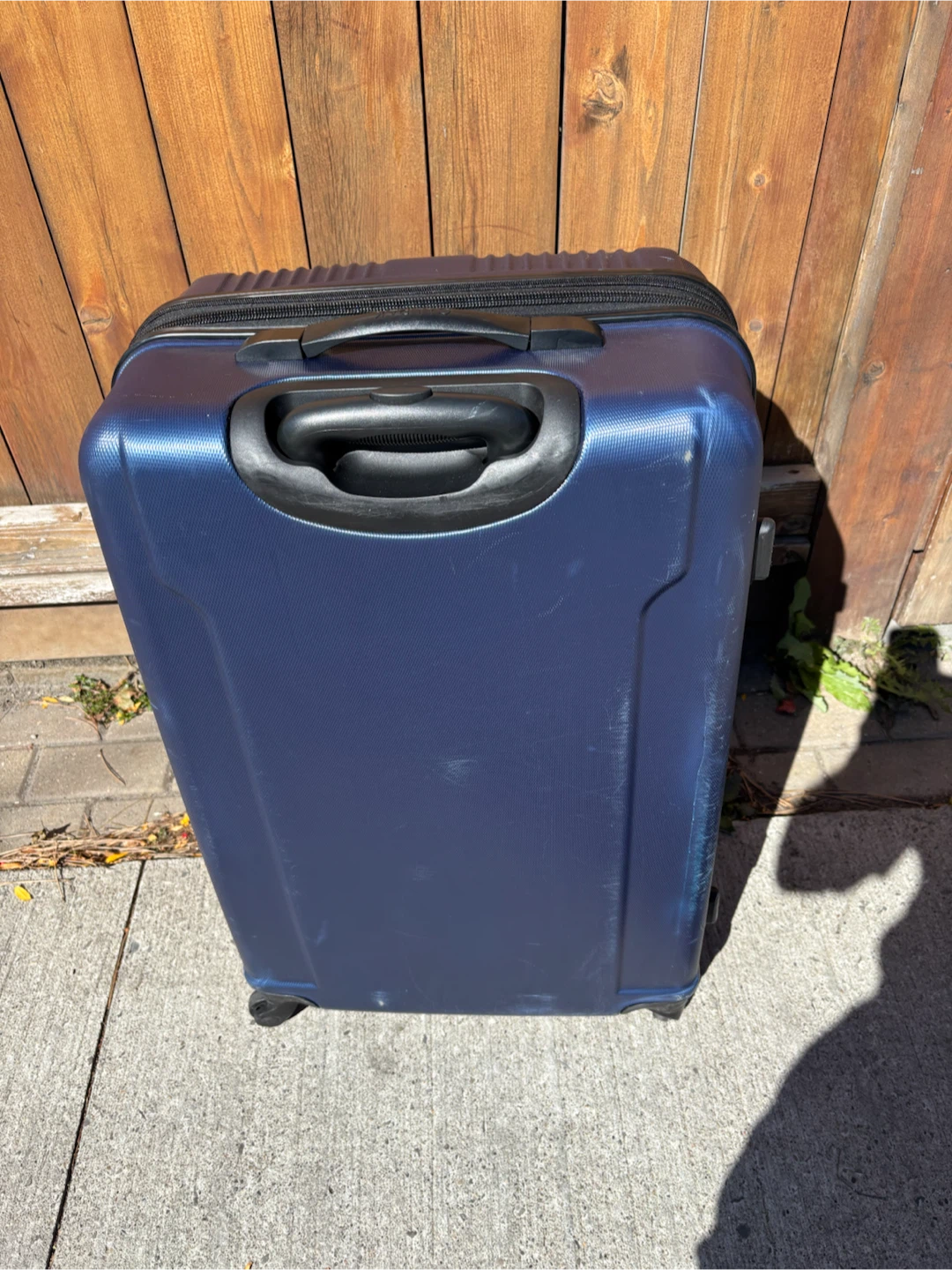 Large Check in Calpak Navy Blue Hard Shell Carry-On Suitcase - photo 3