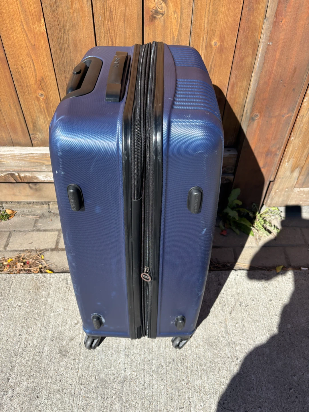 Large Check in Calpak Navy Blue Hard Shell Carry-On Suitcase - photo 4