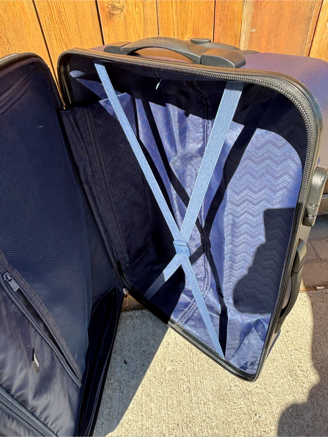 Large Check in Calpak Navy Blue Hard Shell Carry-On Suitcase - photo 5