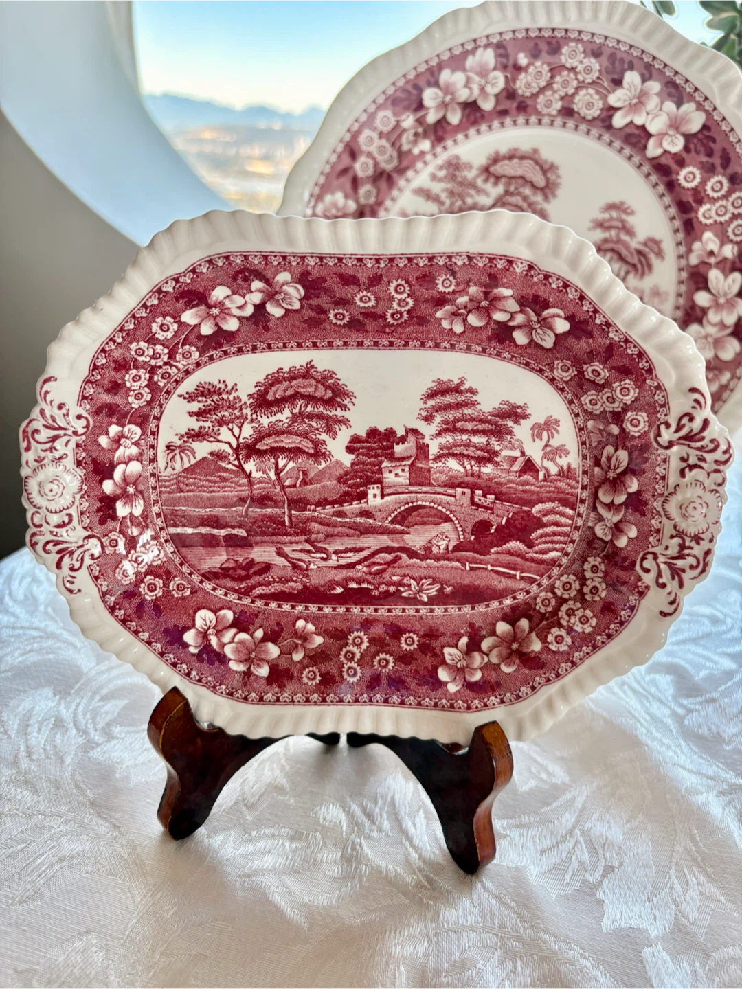 Copeland Spode's Pink Tower Transferware Set - photo 3