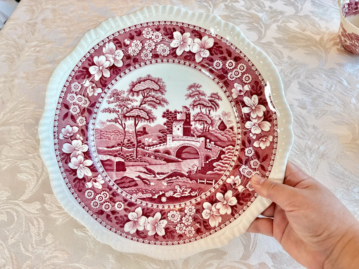 Copeland Spode's Pink Tower Transferware Set - photo 4