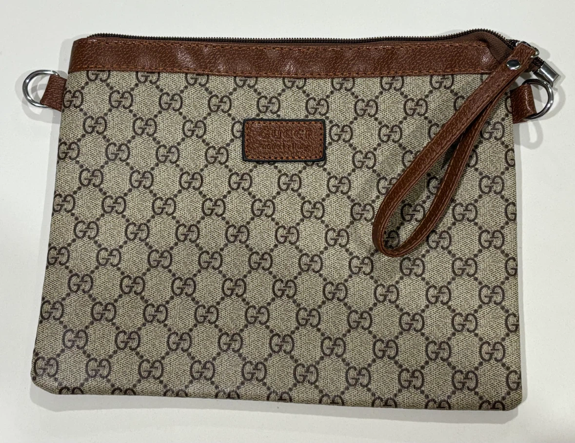 Crossbody Purse GG Monogram, Brown Trim, Detachable Strap *New* - photo 4