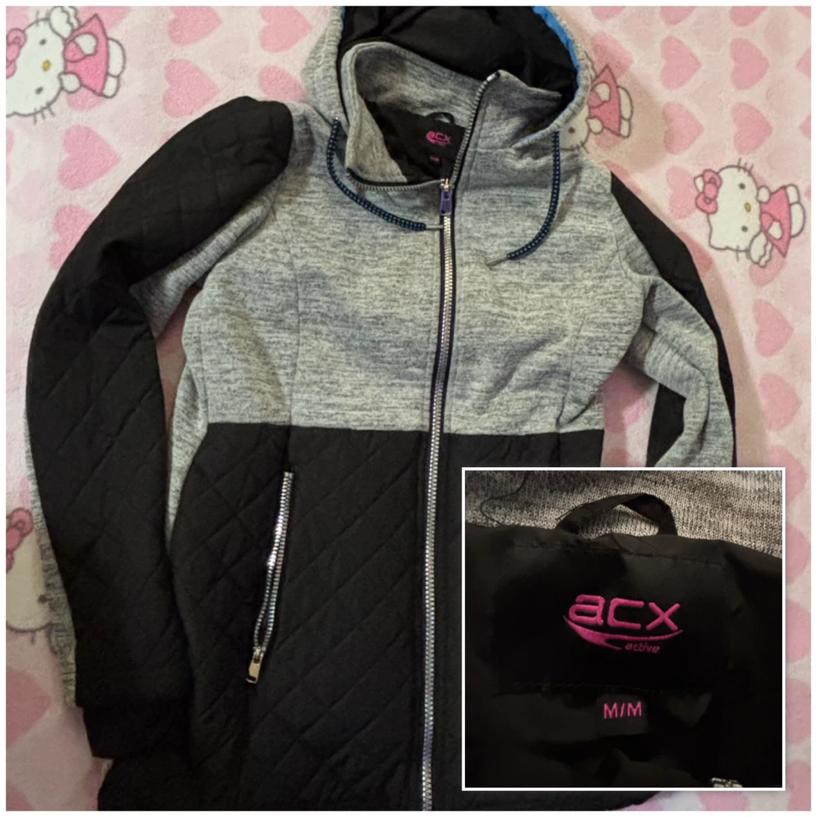 ACX Active - Grey & Black Quilted Jacket - *Size Women Medium*