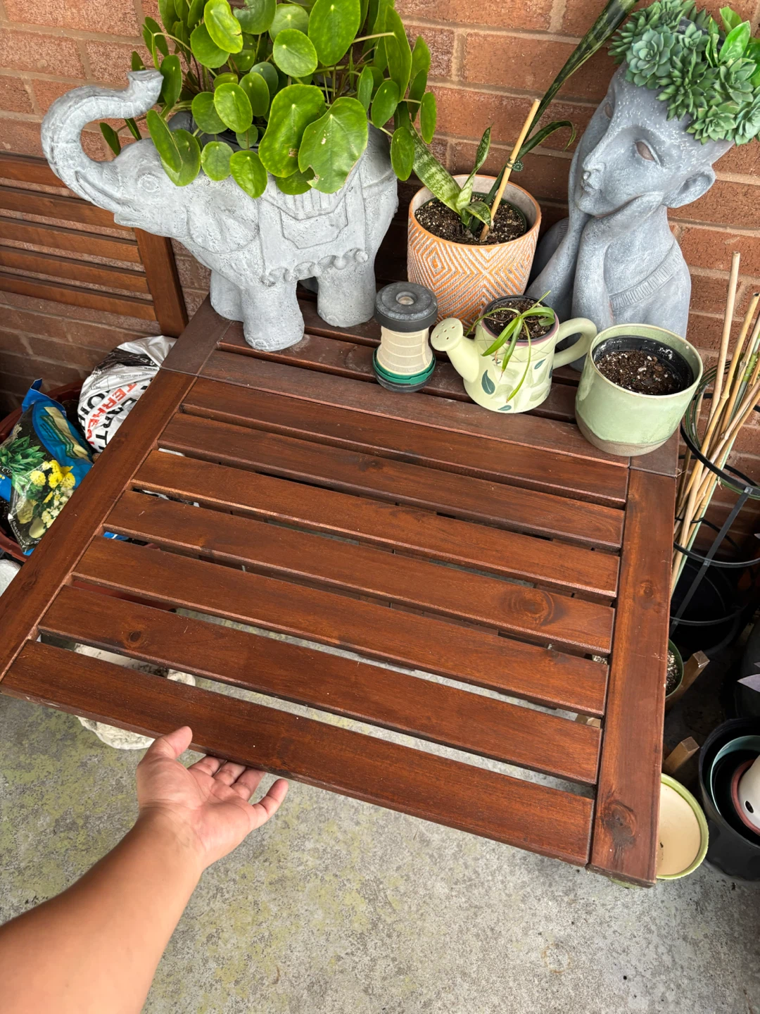 Folding Wooden Patio Table - photo 2