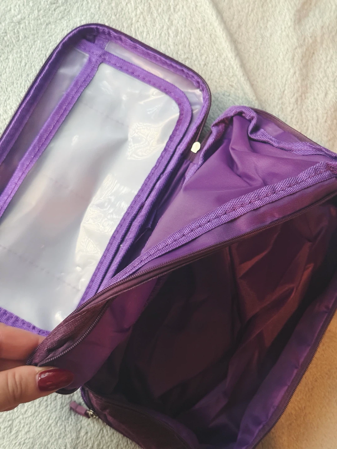 Purple Travel Underwear Organizer Bag, Multi-Layer - photo 4