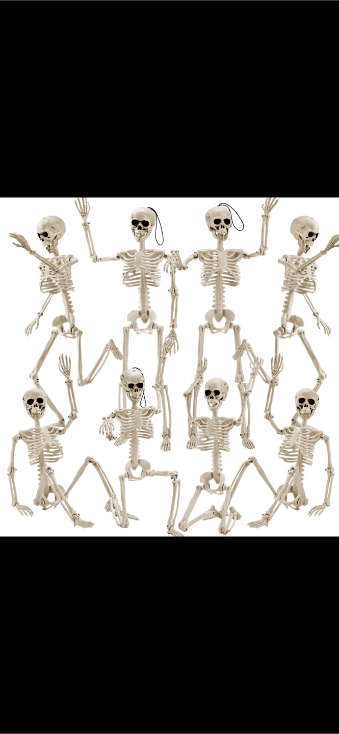 New Set of 8 Posable Halloween Skeletons - photo 2