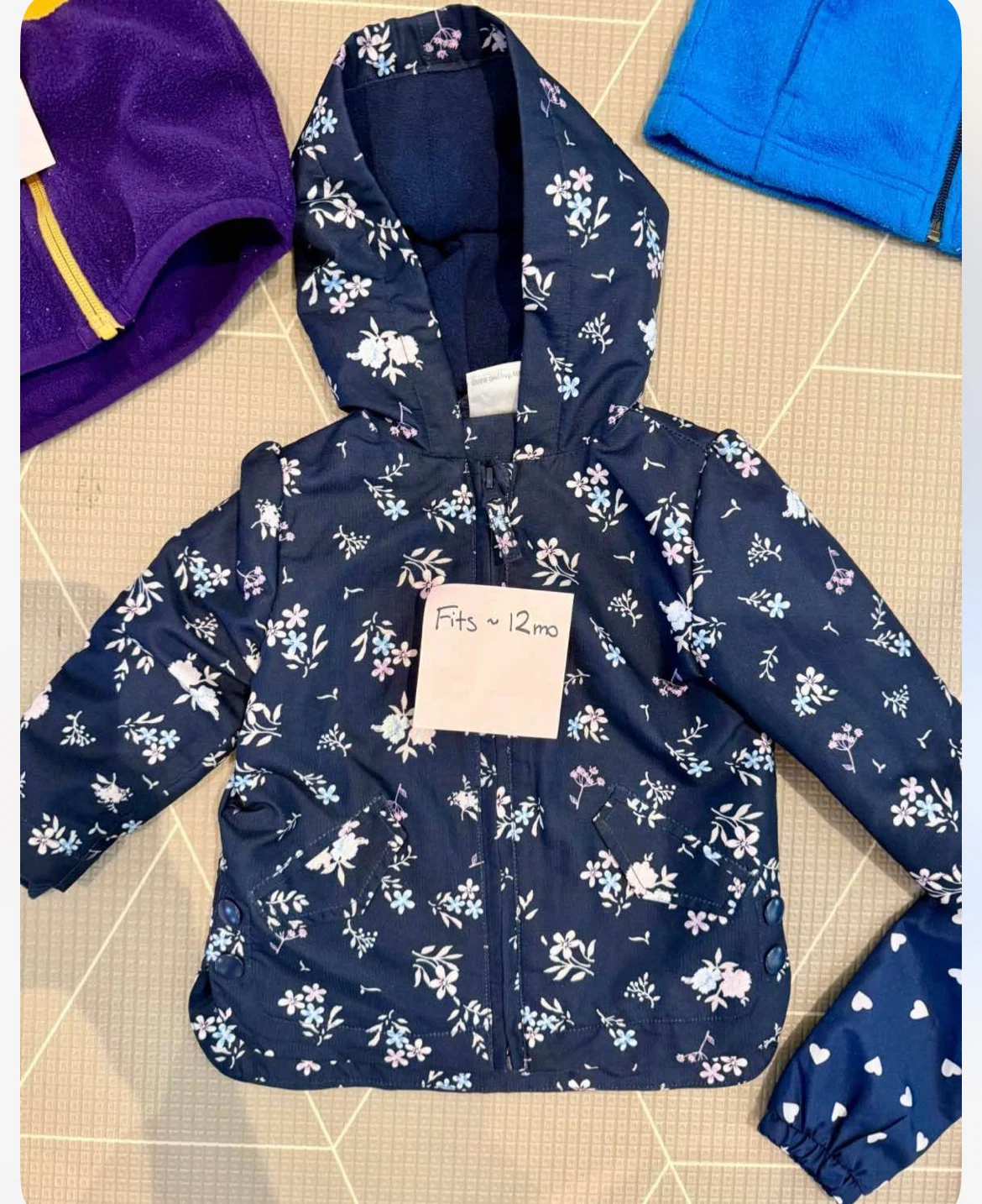 Infant Floral Zip-up Jacket